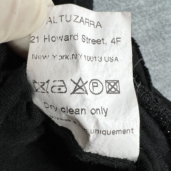 Altuzarra Womens 38/ Large Black Ruffled Asymmetrical Soft Skirt Made In France - Picture 13 of 14